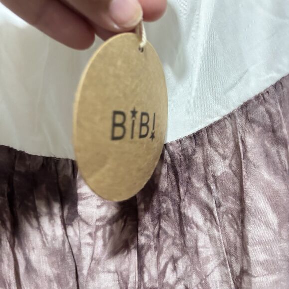 BiBi Color Blocked Tiered Dress Rainbow Ruffle NWT Adjustable straps Medium - Picture 5 of 8